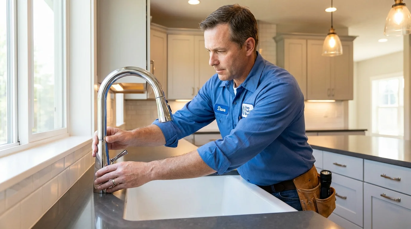 Kitchen faucet installation by Johns Plumbing LLC in Sicklerville