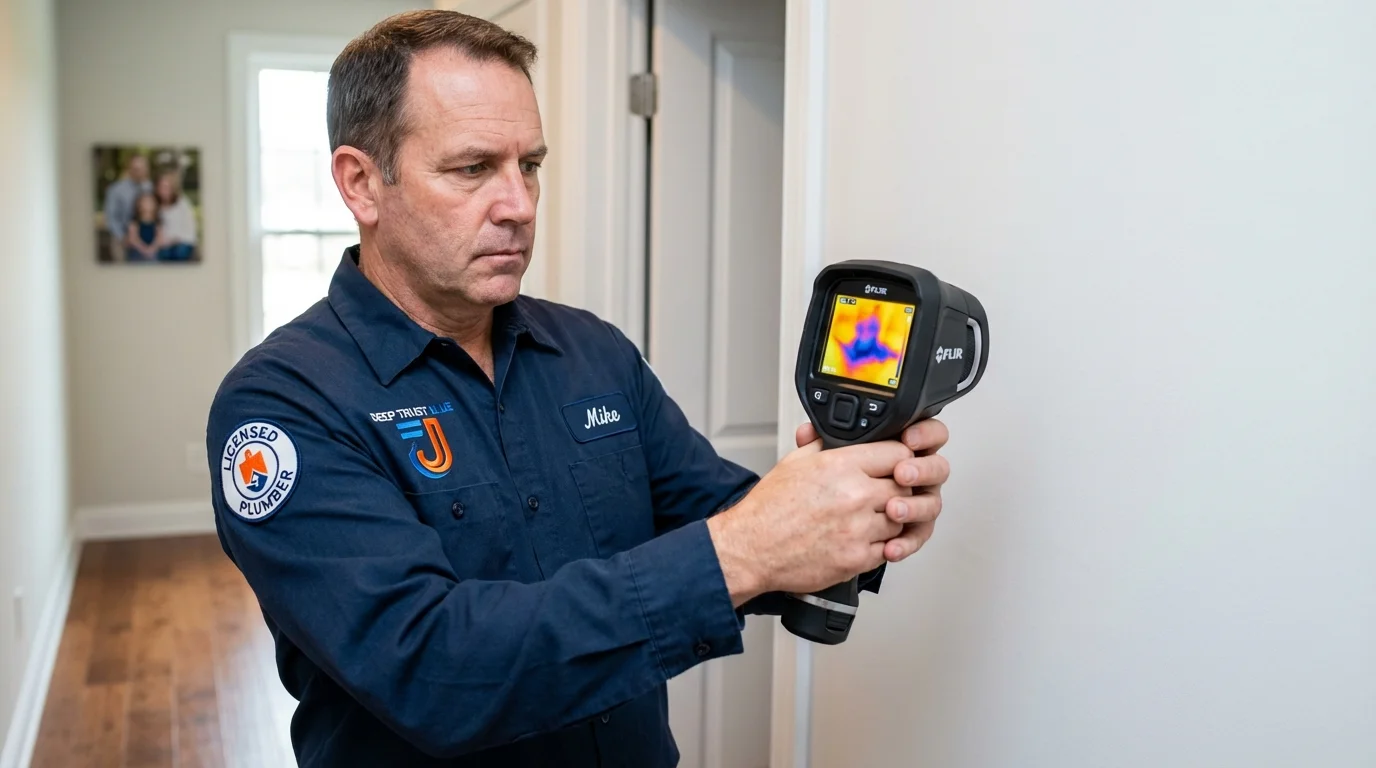 Thermal imaging leak detection by Johns Plumbing LLC in Sicklerville